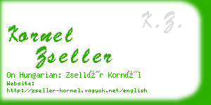 kornel zseller business card